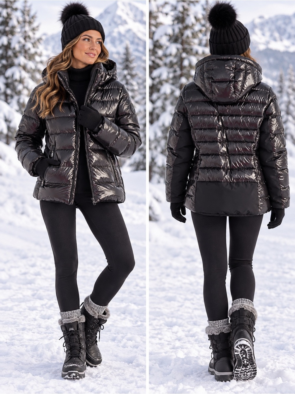 The Recycled Planet Company TRP2016 Recycled Down Puffer Jacket in Black Small